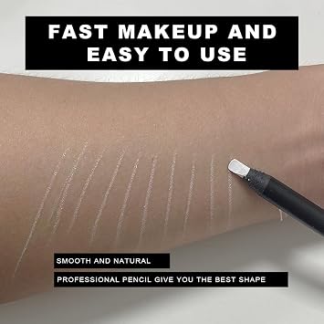 KZBOY Waterproof Microblading Eyebrow Mapping Pencils with a Sharpener(White)