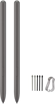 2PCS Tab S9 FE Pen Replacement for Samsung Galaxy Tab S9/S9 FE/S9+ Pus/S9 Ultra All Version Tablet Stylus Pen Touch S Pen with Tips/Nibs Gray