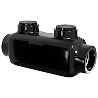 Vista 8 de OHLECTRIC Conector de cable en línea aislado, empalme negro (paquete de 4) 2–14 AWG, tornillo hexagonal de 5/32 ″, inhibidor de óxido prellenado