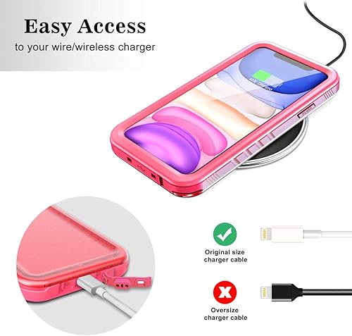 Miniatura 4 de SPORTLINK Funda impermeable para iPhone 11, de cuerpo completo, protección resistente, cubierta completamente sellada, a prueba de polvo, protector