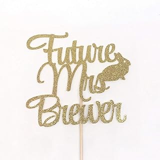 Atelier Elegance ANY NAME Future Mrs Cake Topper, Bunny Bridal Shower Cake Topper, Easter