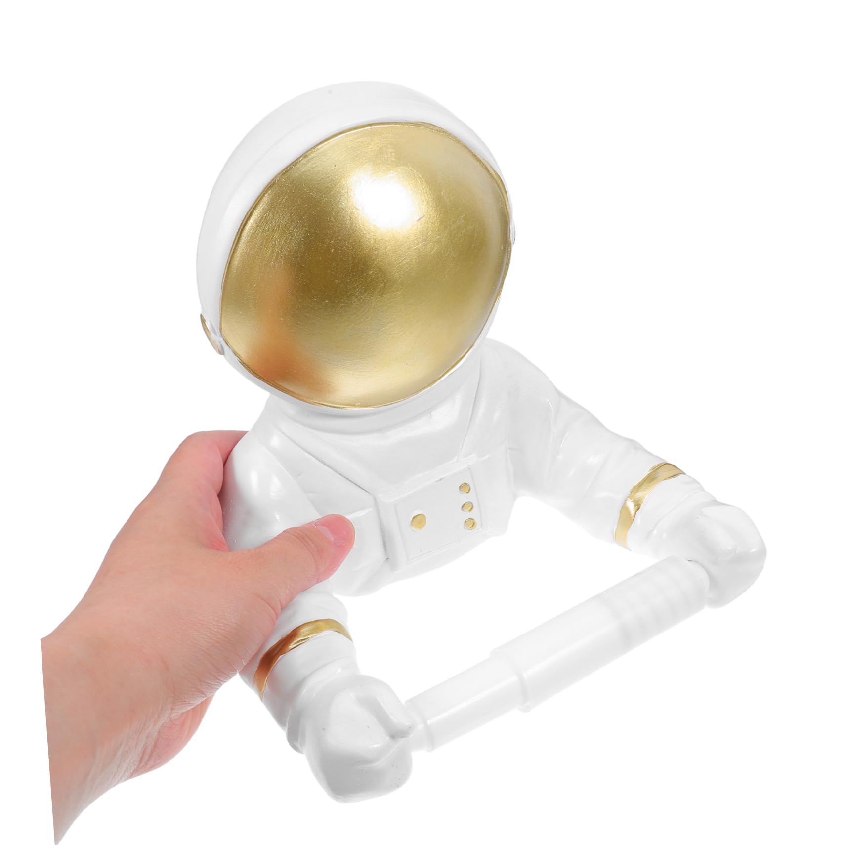 Soporte De Cocina Forma De Astronauta Dispensador Higiénico De Accesorio Creativo Dorado