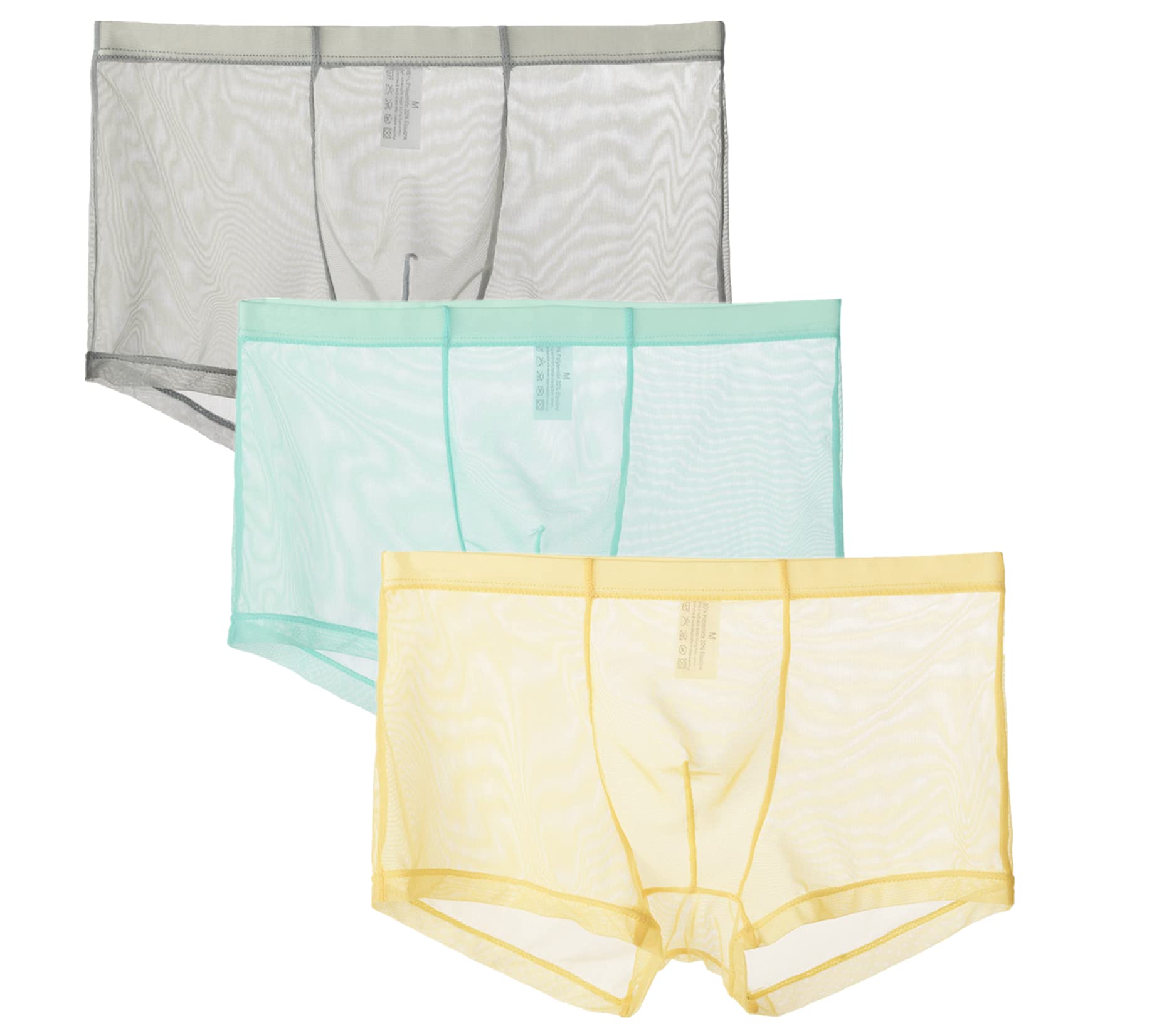 lclvld Men's Sexy Boxer Briefs Pants Sheer See Through Underpants Lingerie Sexy Transparent Underpants