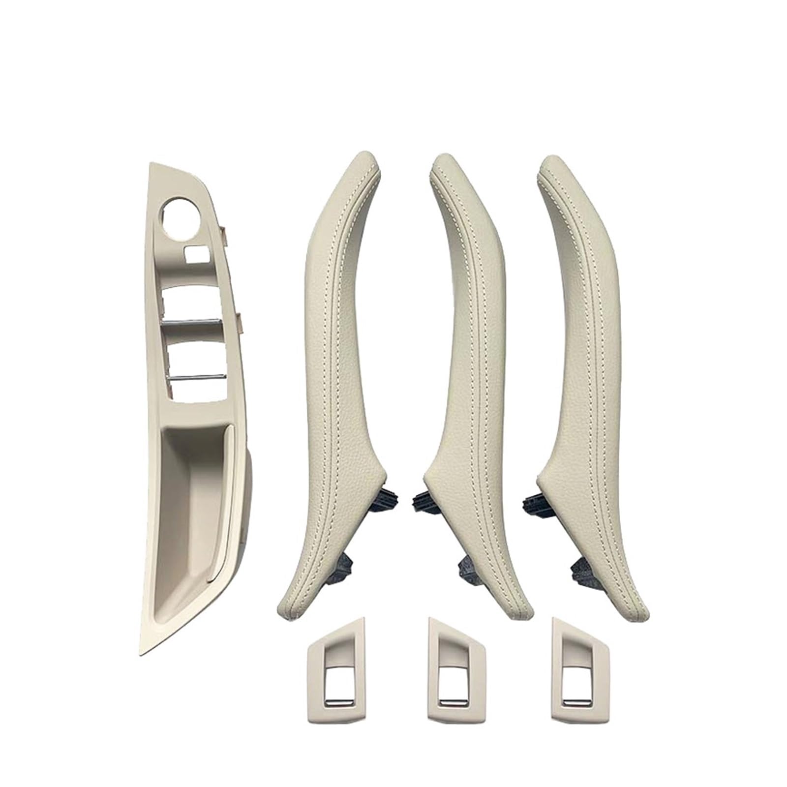 Hhfksci B Oyster Set Car Interior Door Pull Handle Lhd 7Piece For Bmw 5 Series F10 F11 F18 520 523 525 528 530 535 Interior Door Armrest Panel Pull Handle With Outer Cover(B Oyster Set)