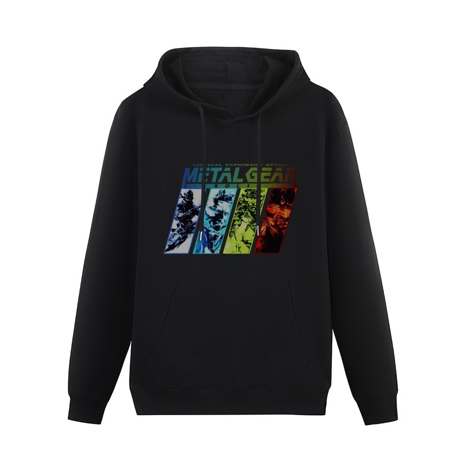 SHUI TI DU Fashion Men Metal Gear Solid Sweatershirt Hoody Black M