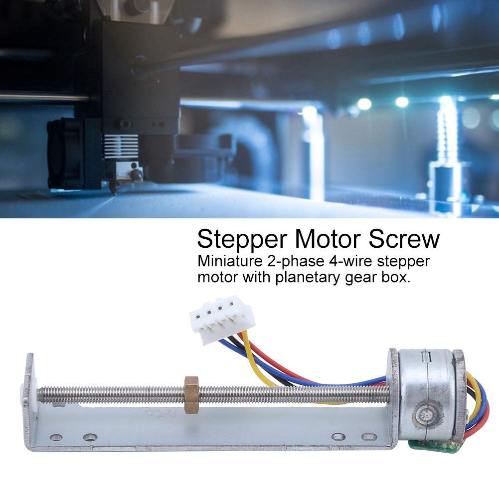 2Phase 4 Wire Stepper Motor Linear Actuator Slide Table with M3 Nut 5V-9V Drive Voltage 18° Step Angle for CNC Milling Machine Linear Rail Screw Electrical Controls