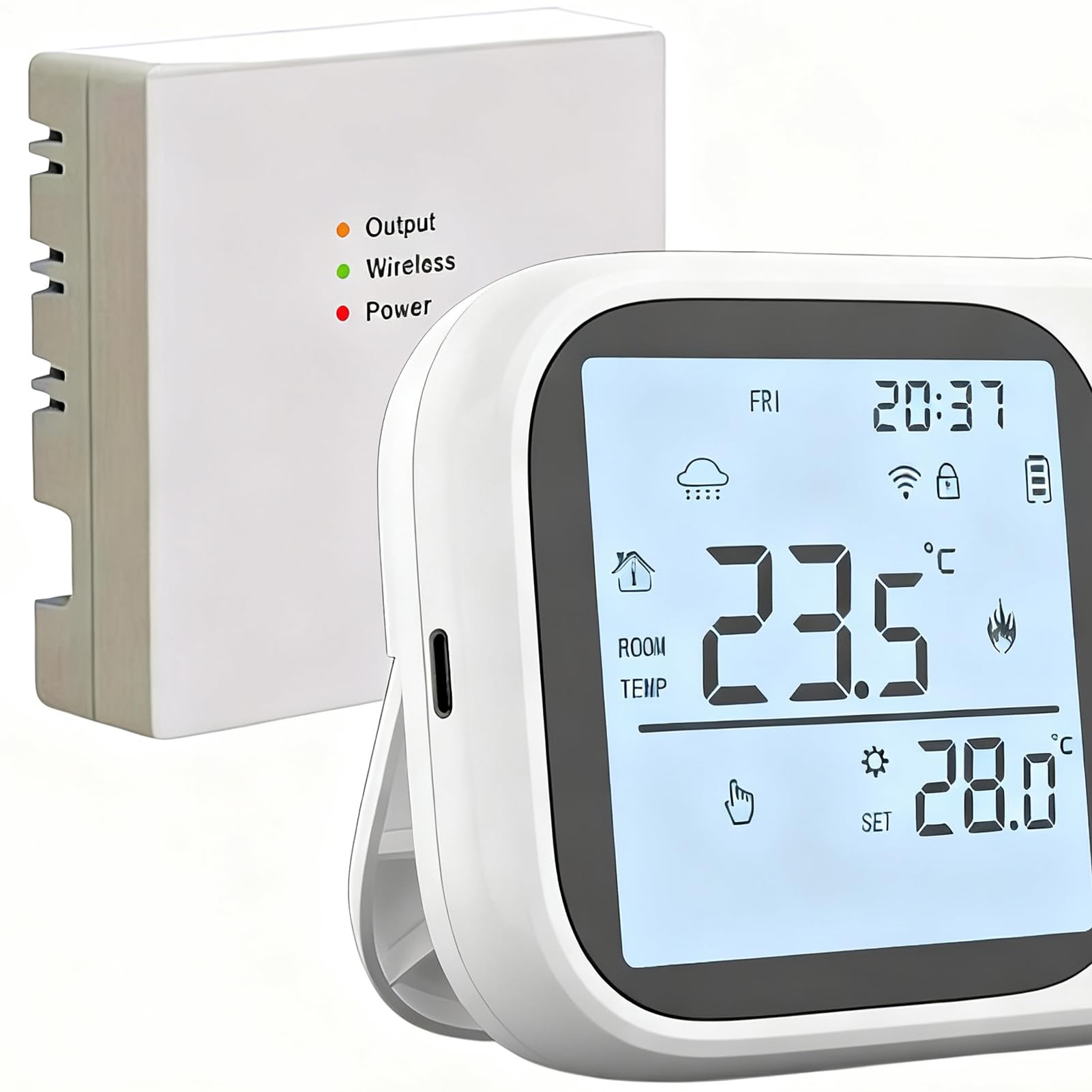 Termostati WiFi per la Casa Monitor Di Temperatura A Display Digitale | Termostato Wi-Fi Intelligente Controllo APP E Vocale Per Casa Ufficio Camera Soggiorno