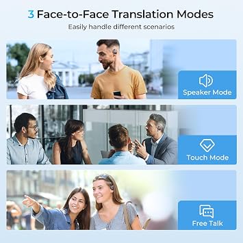 kentfaith AI Kopfhörer Übersetzer 150 Sprachen 4‑in‑1 Echtzeit Sprachübersetzer Kopfhörer Offline Übersetzung 05s & 98% Genauigkeit 30H Übersetzer Ohrhörer mit App für Business Reisen Lernen