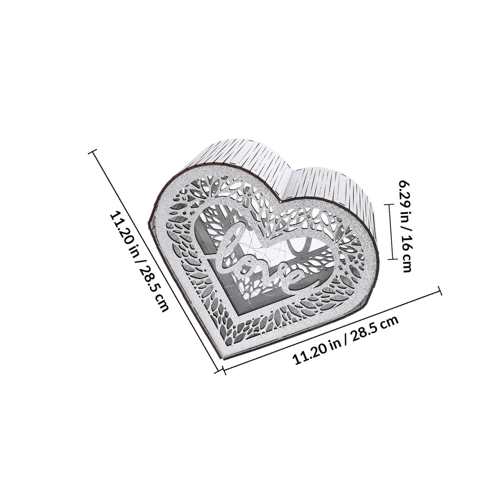 TOYANDONA Scatola Portacarte in Legno a Forma di Cuore Serratura, Contenitore per Biglietti D'auguri di Anniversario, Scatola Vuota Rustica per Ricevimento di Nozze e Decorazione da Tavolo