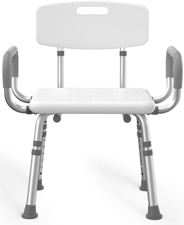 HOMLAND Shower Chair with Arms and Back 500 lbs
