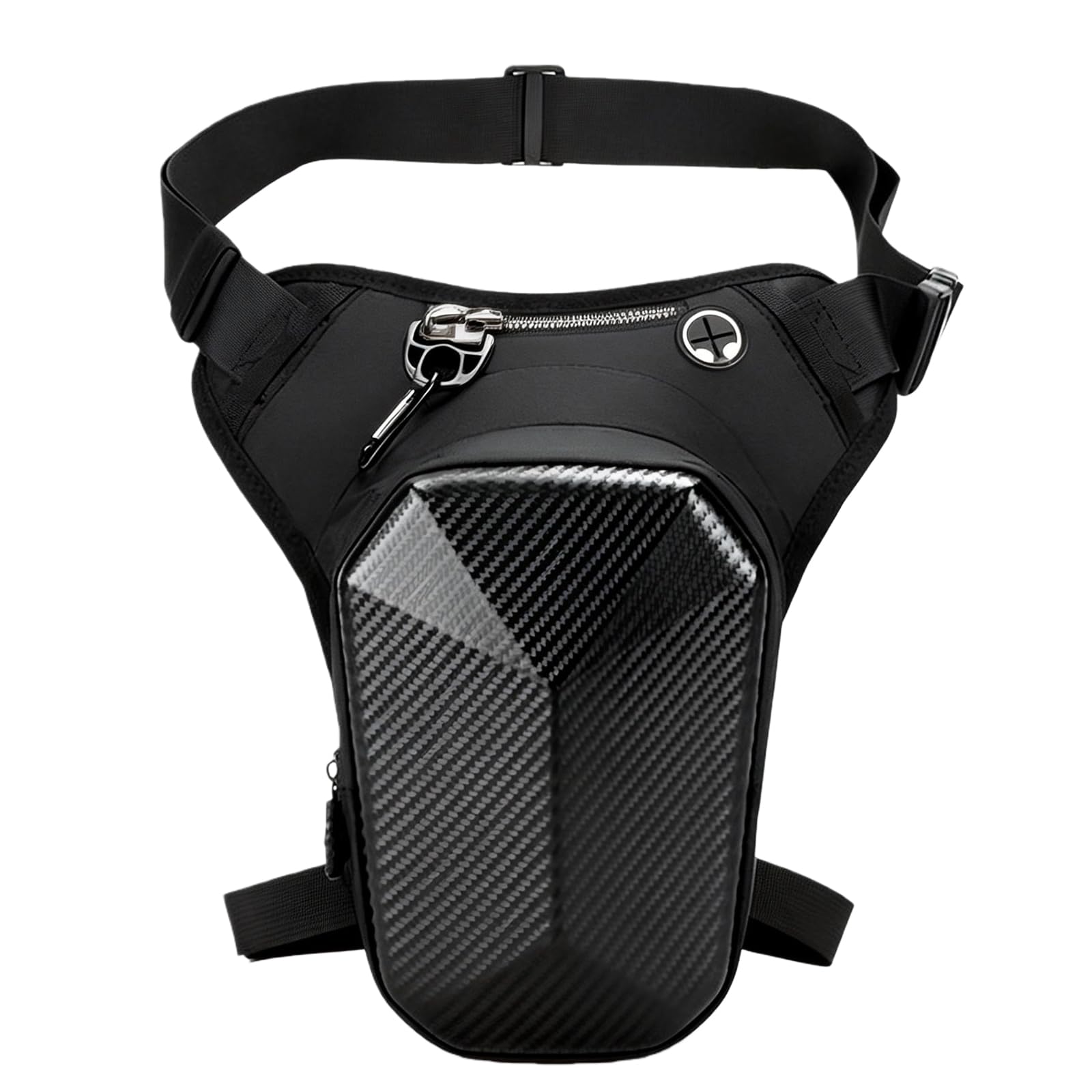 SPORWAY Borsa da gamba per moto: borsa per coscia, marsupio sportivo da moto per uomo e donna, borsa da moto con moschettone, attacco per cuffie per escursioni, campeggio, arrampicata