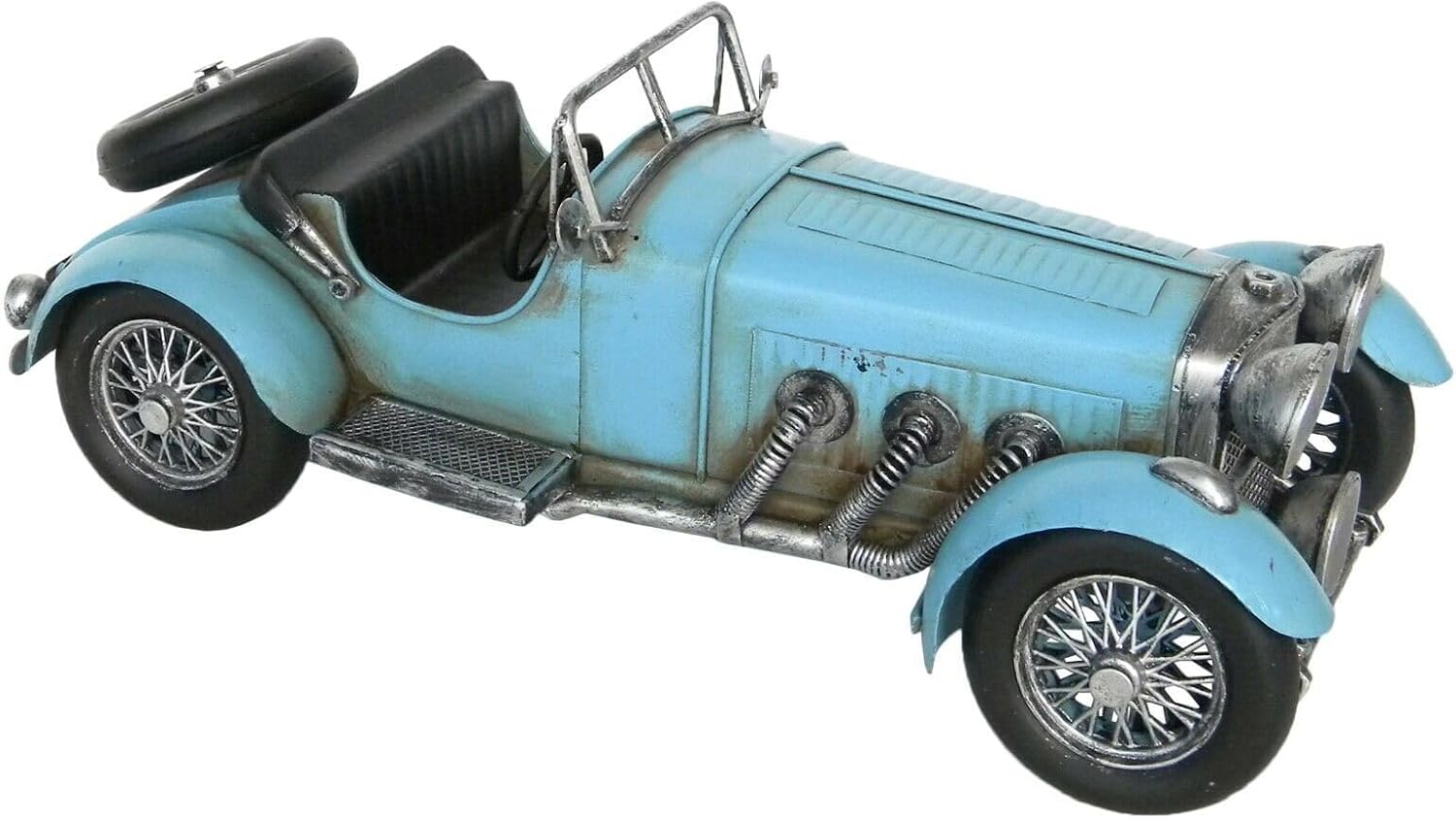 Classic Vintage Metal Blue Racing Car Collectable Model