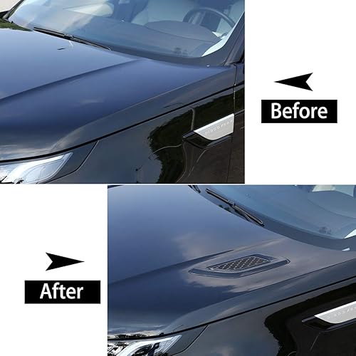 Miniatura 2 de CHEYA Para Discovery Sport,Land Rover Discovery 45,Freelander 2,Range Rover evoque Accesorios de Coche Decoración Exterior ABS Negro Brillante Motor