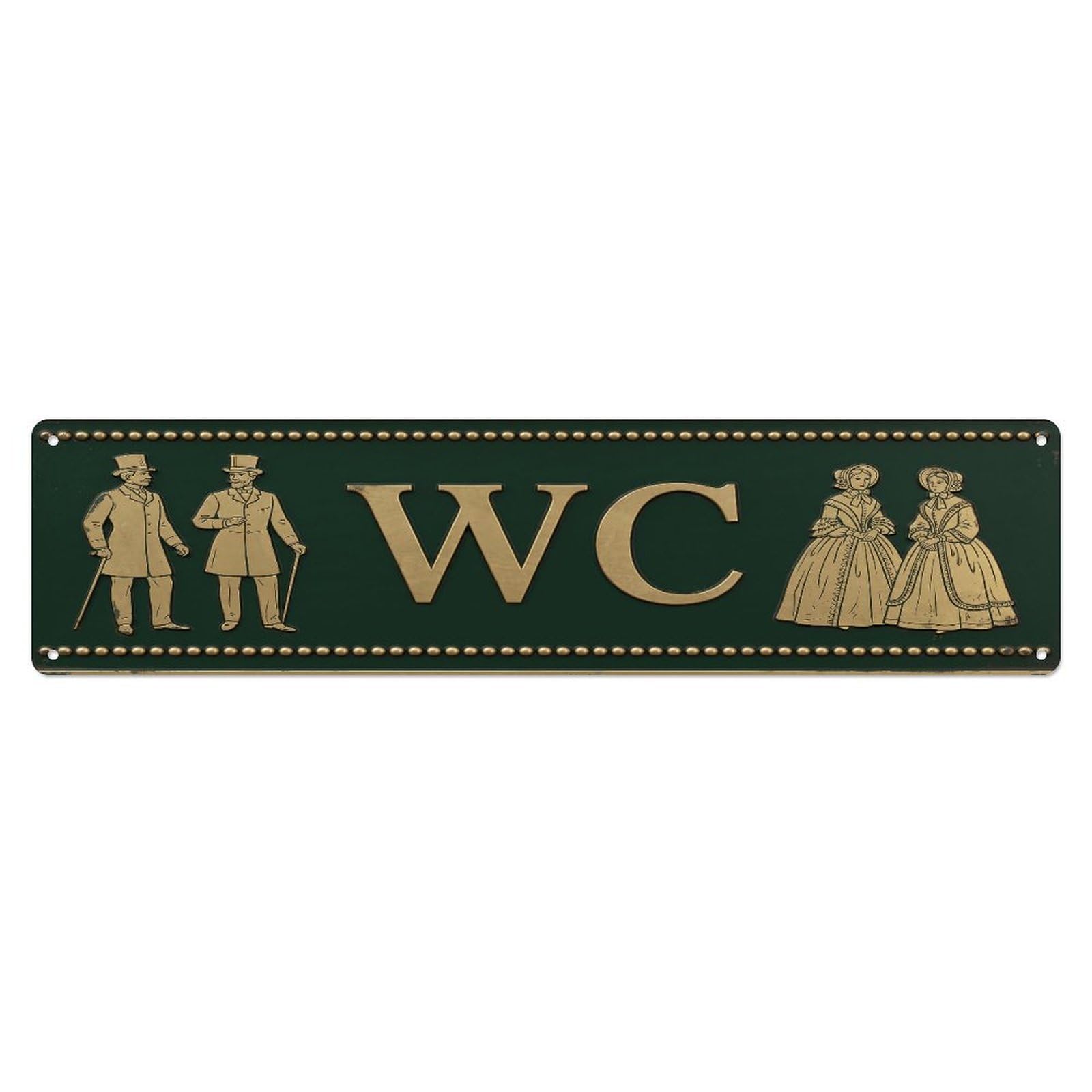 Tgrcjimh Style Metal Tin Sign Vintage Victorian Decor Wc Toilet
