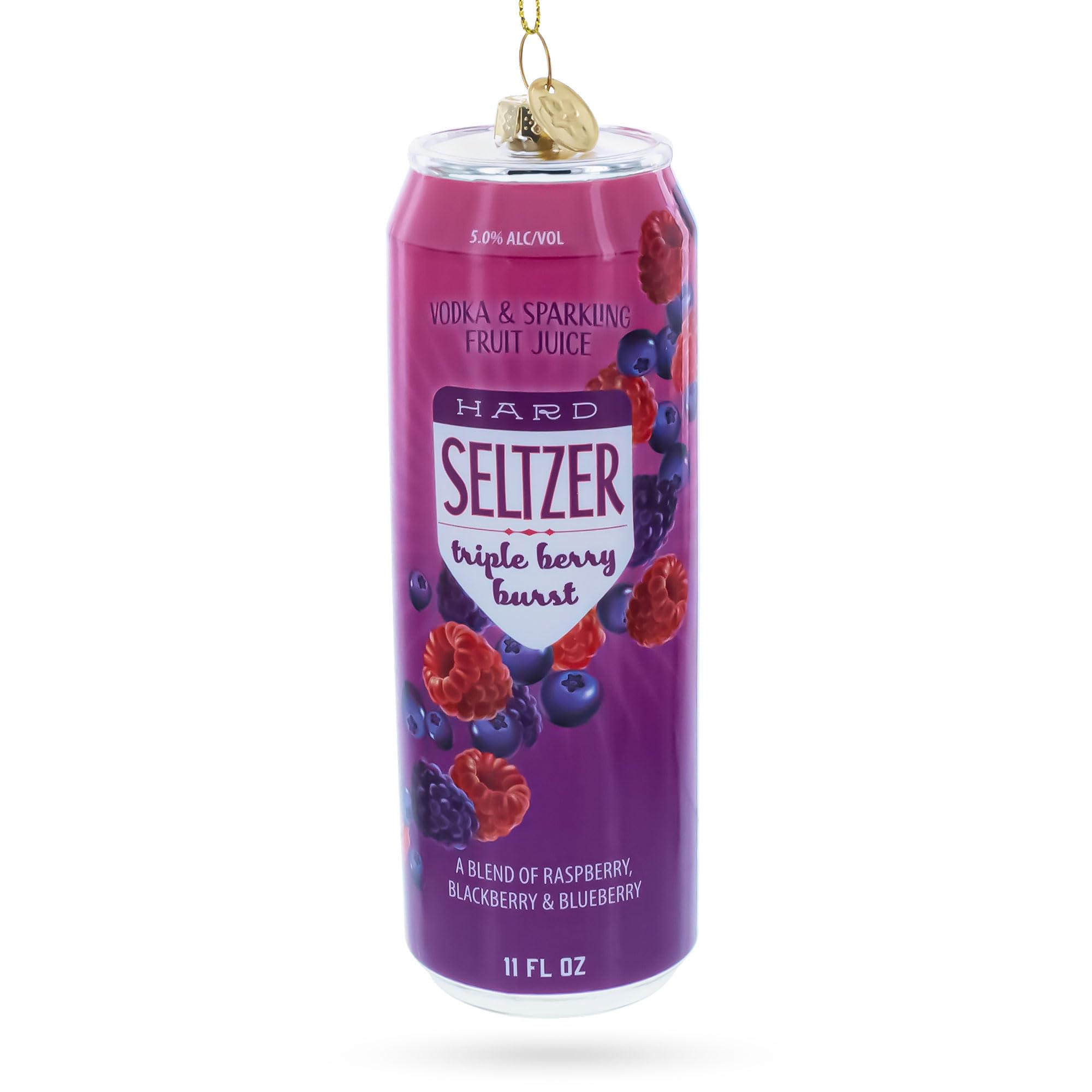 Décoration de Noël en verre cannette de Seltzer pour illuminer vos soirées entre amis