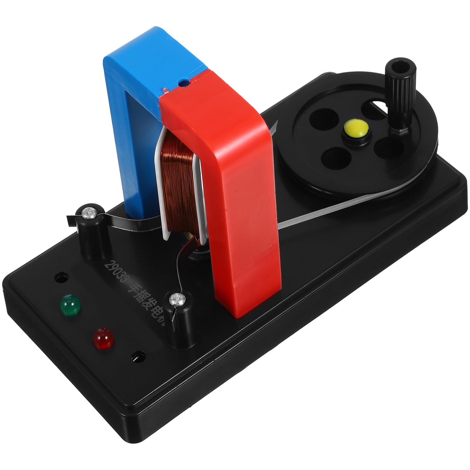 Generador Manual de Manivela de Plástico y Metal Negro