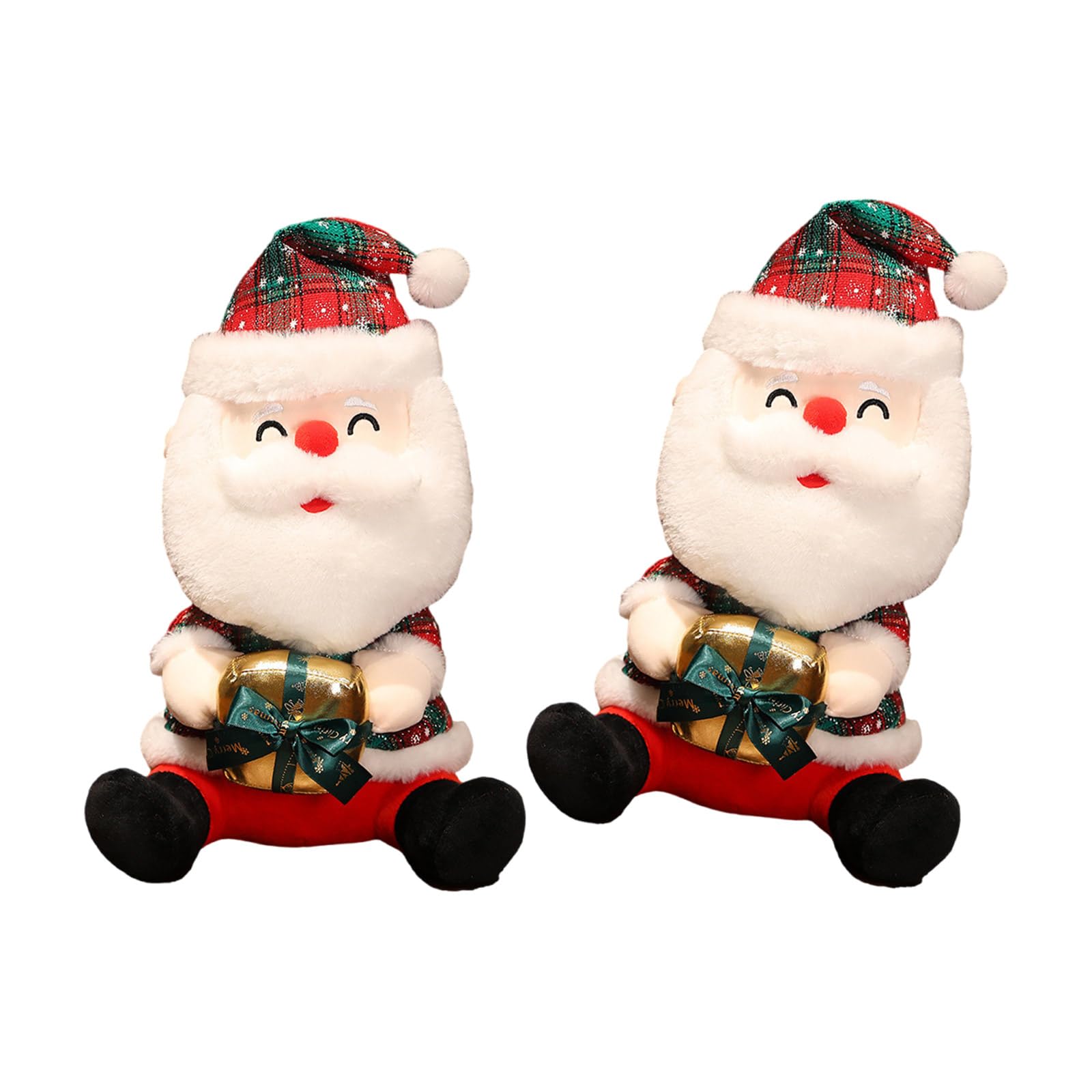 Elegante figura de Papá Noel, peluche de Papá Noel con, perfecto para decoraciones navideñas y festivas