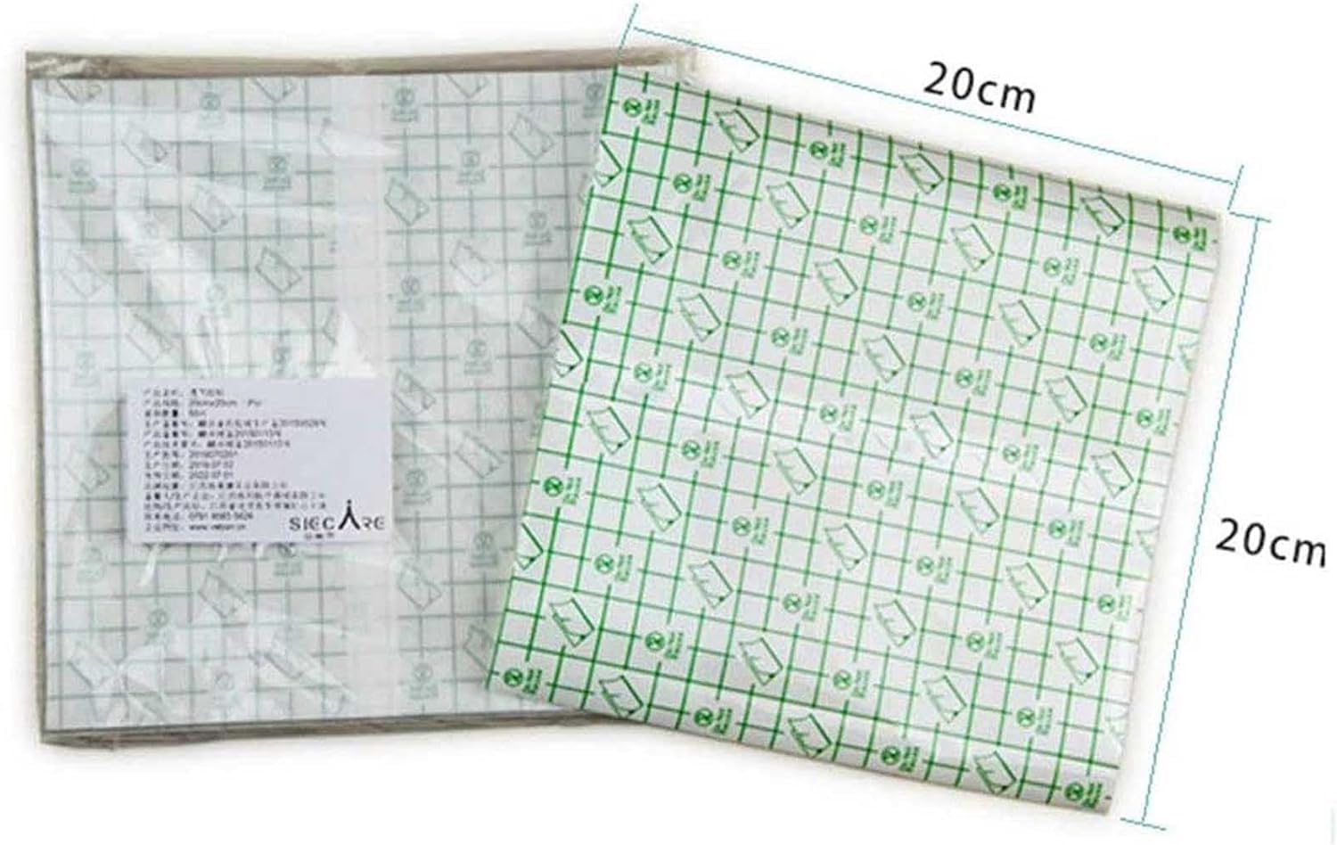 Sac de Bain en Film imperméable Abdominal 20 × 20 cm Bouclier de Douche jetable imperméable péritonéal, barrière d'eau pour cathéter, Produits de Soins spéciaux pour Les Patients en dialyse