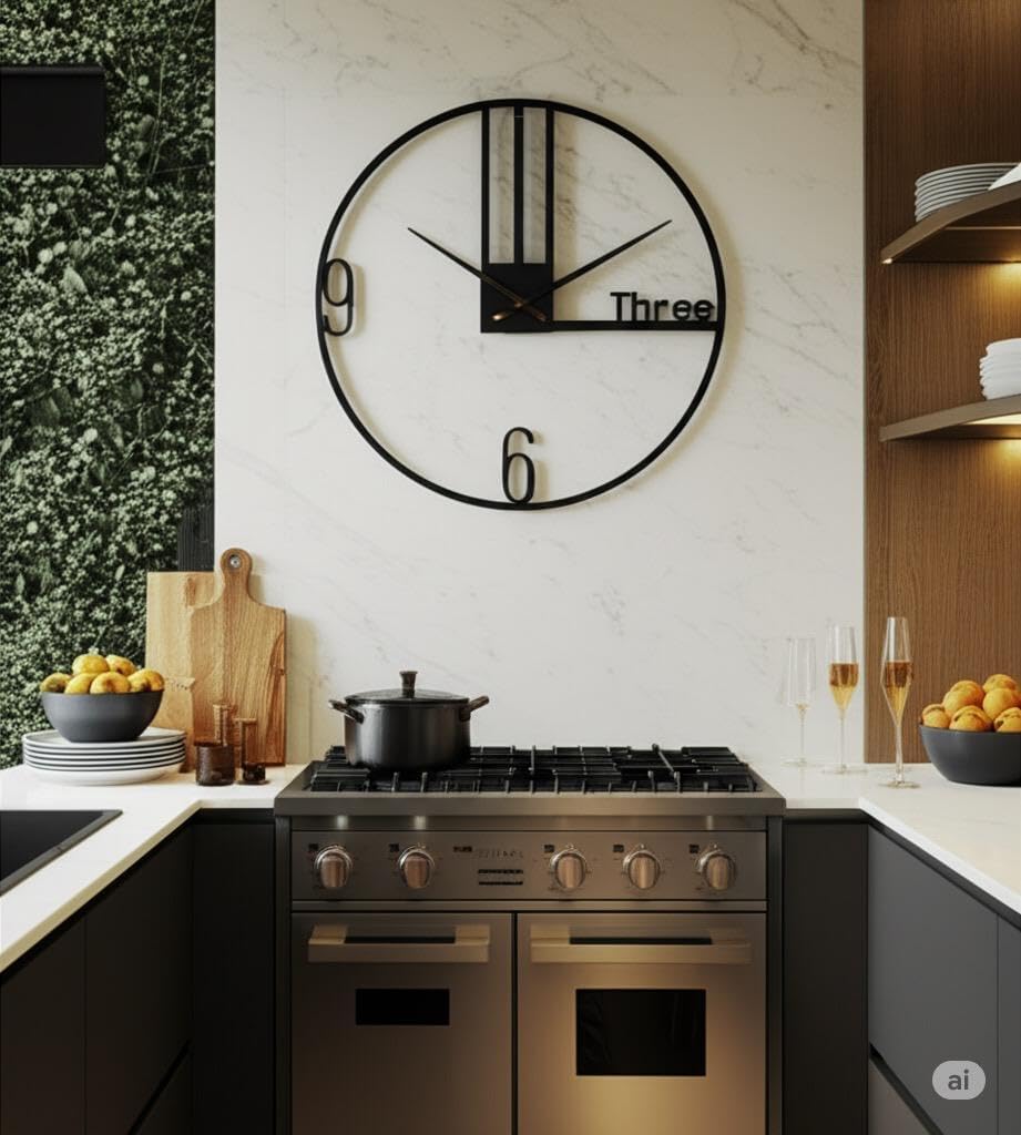 Modern Wall Clock - Silent, Non-Ticking Decorative Timepiece for Home & Office (Modern Minimalist Design)