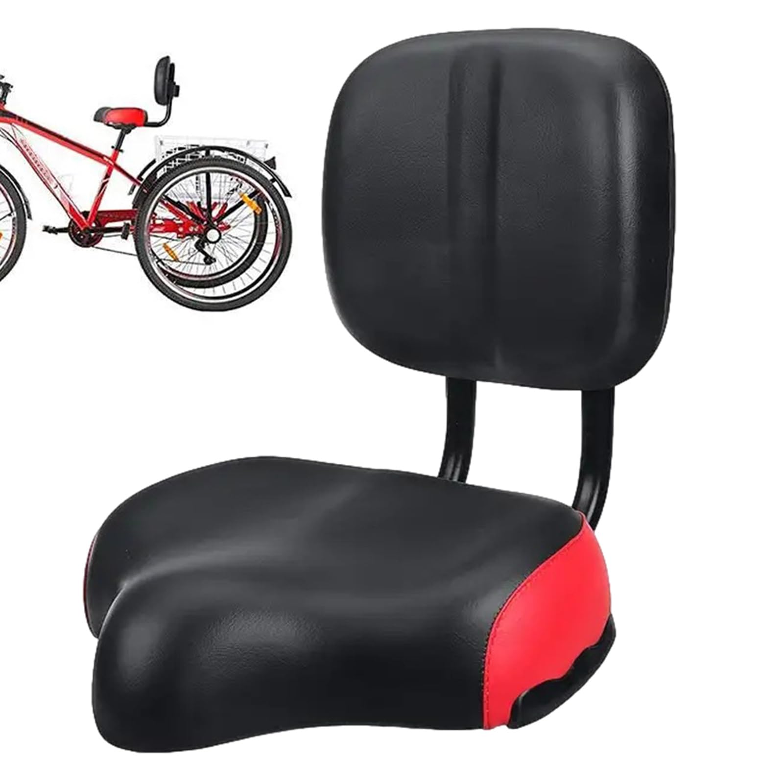 Siège De Vélo Confortable Avec Dossier Large Et Mousse à Mémoire De Forme - Selle Oversize Pour Vélos, E-Bikes Et Tricycles