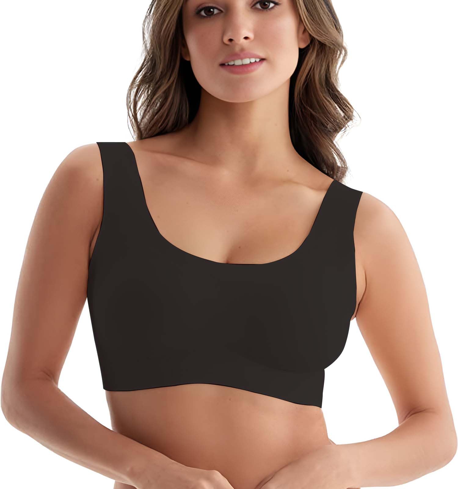 DClub Comfort Revolution Seamless Bra Easy lite Full-Coverage Wireless Everyday Bra with CloudSoft Comfort with Removable Pad.