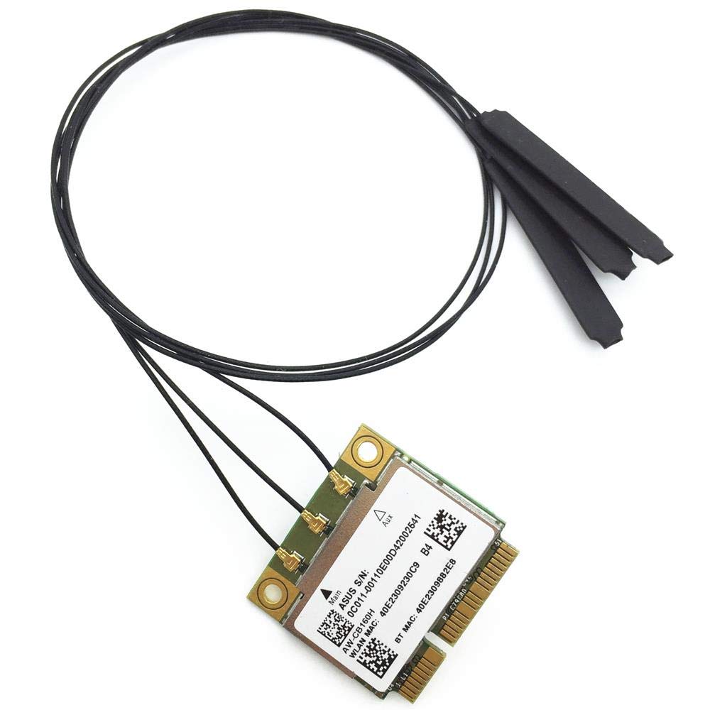 40cm MHF4 Antennas + AW-CB160H BCM94360HMB BCM94360 Half Mini PCI-Express 802.11AC 1300Mbps Wireless