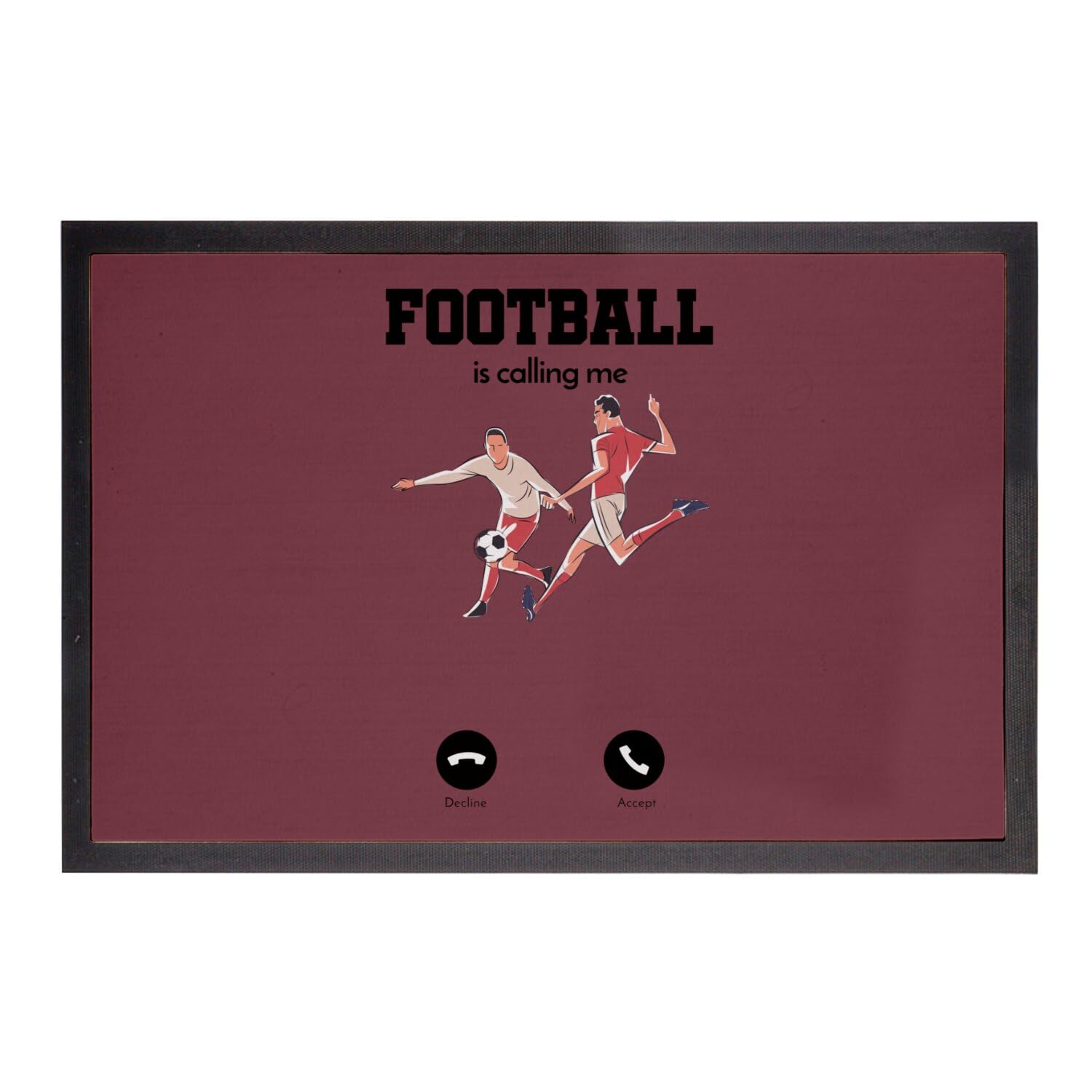 Paillasson football rouge Fabulous 60x40cm pour animer votre entrée