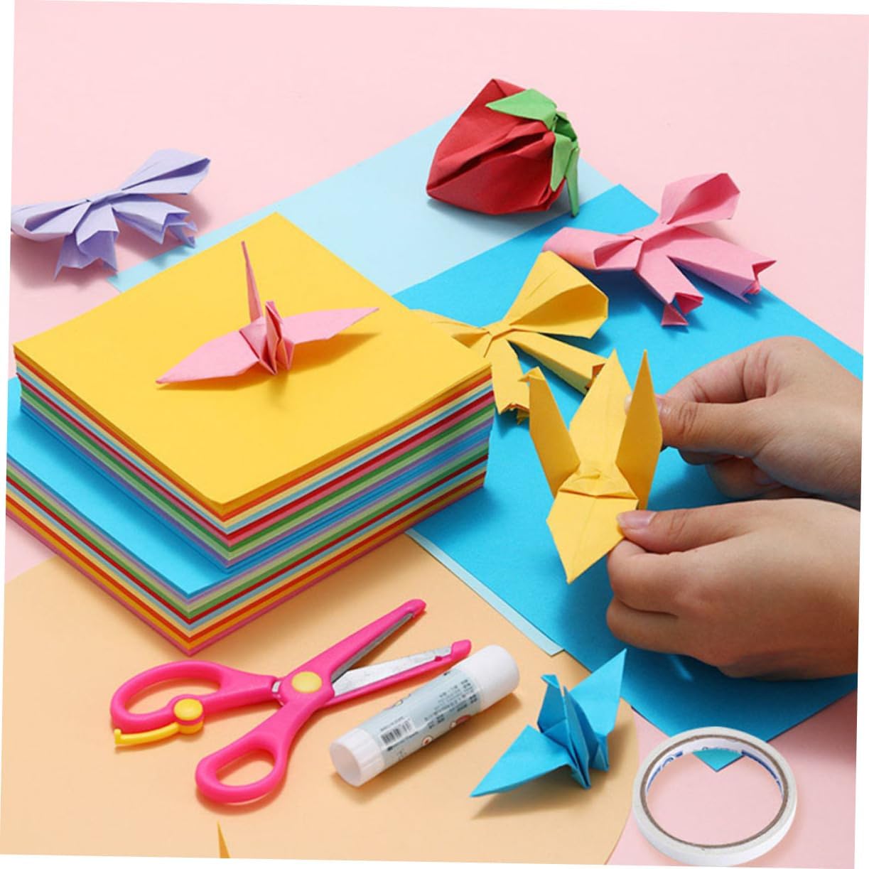 Holibanna 60sheets Card Paper for Crafts Thick for Scrapbooking Origami and Art Projects Safe for Boys and Girls Creative Use