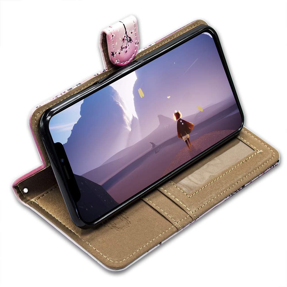 Capa Para IPod Touch 7/6/5 - Couro Com Bolso Para Cartão - Estampa Universo Colorido