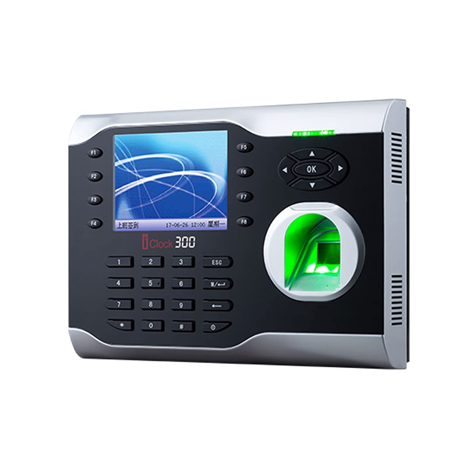 Zegar czasu pracy, TCP/IP USB Biometryczny czas odcisków palców Zegar Urząd Obecność Rekorder Pracownik Maszyna Darmowe oprogramowanie dla firm, biura(IClock300)