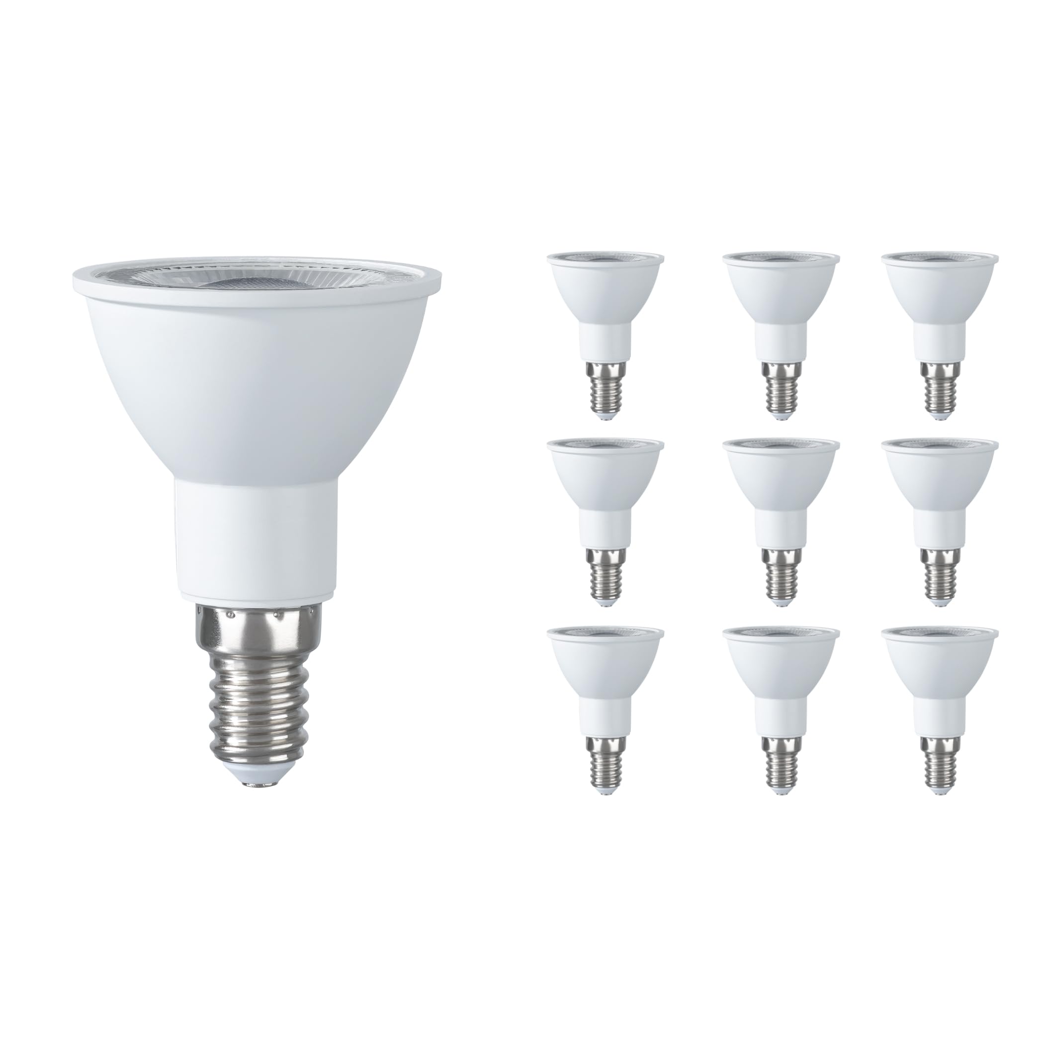 SEBSON Ampoule LED E14 2,5W 450lm Blanc Chaud 230V ø50x70mm - Lot de 10 | Classe d'Efficacité Énergétique A, Remplace 50W Halogène, Ampoule E14 90°