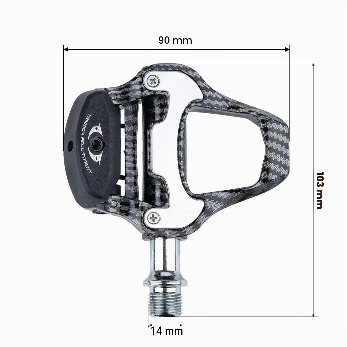 Pedales de bicicleta, pedales de bicicleta de fibra de carbono, pedales de bicicleta de carretera de carbono compatibles con pedales de tacos de ciclismo KEO Grip