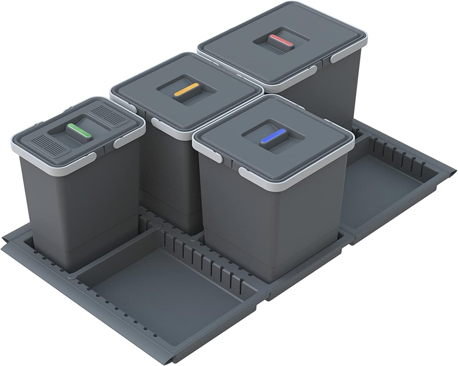 ELLETIPI Metropolis ptc28 09050 2 F C10 PPV Differentiated Bin Drawer, Grey, 83 x 49 x 28 cm