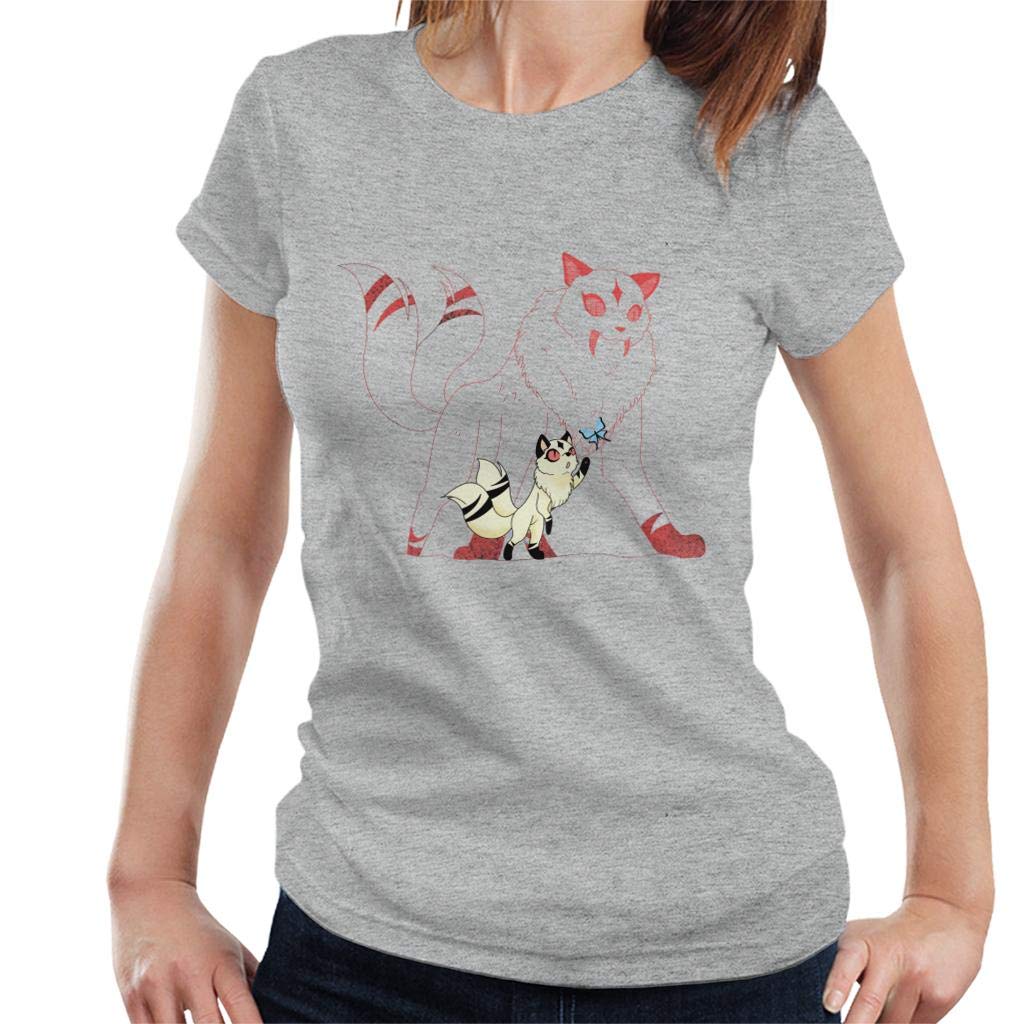 Cloud City 7 Kirara Inuyasha Women's T-Shirt Heather Grey