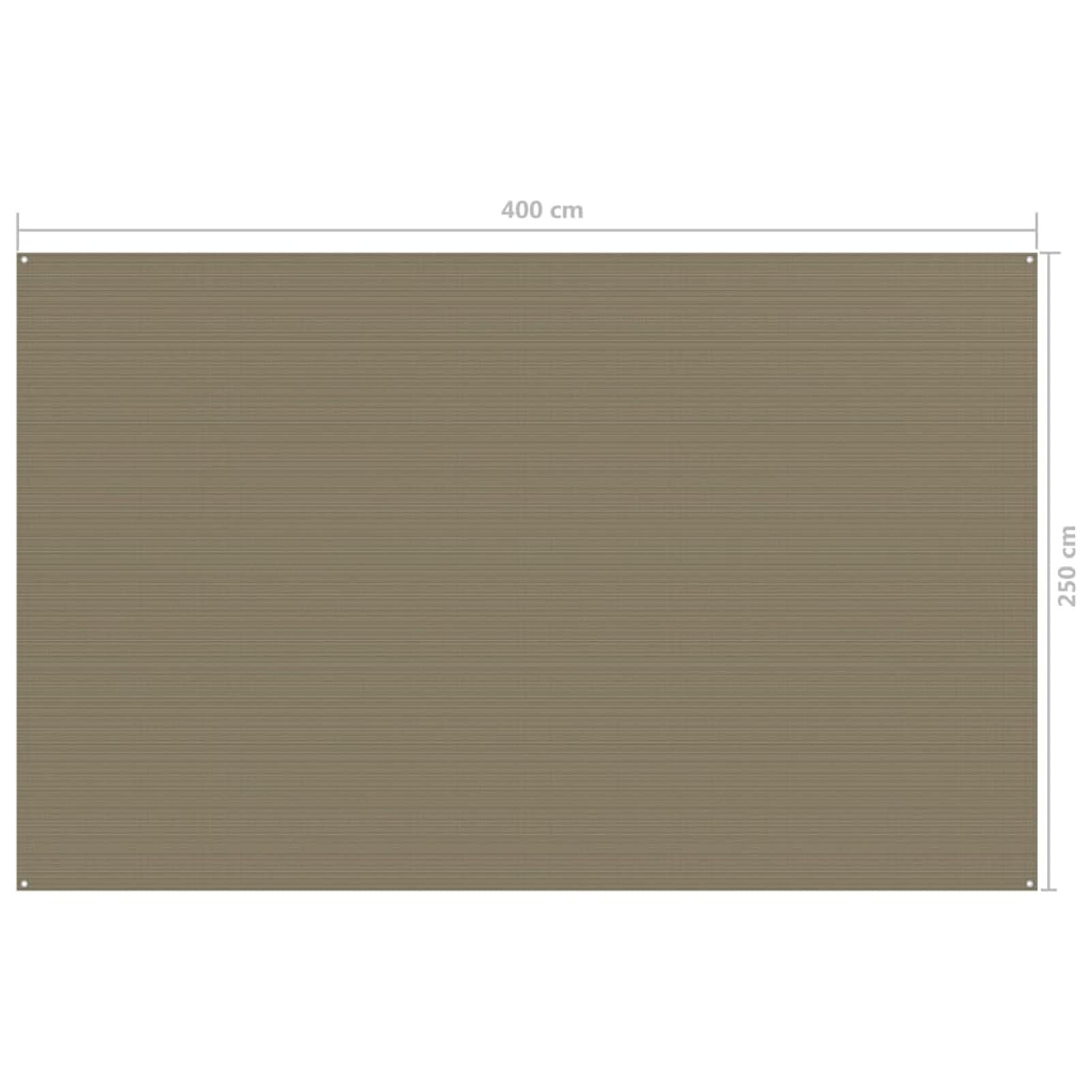 Festnight Vorzelttepich Campingteppich Zeltteppich Waschbar Camping Teppich Outdoor Zeltunterlage Outdoorteppich Markisenteppich 250x400 cm Taupe