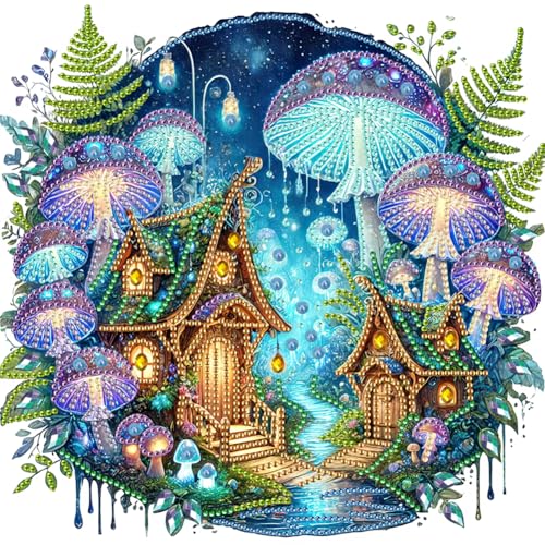 Mushroom House Landscape Series 5D DIY Diamond Painting Kit for