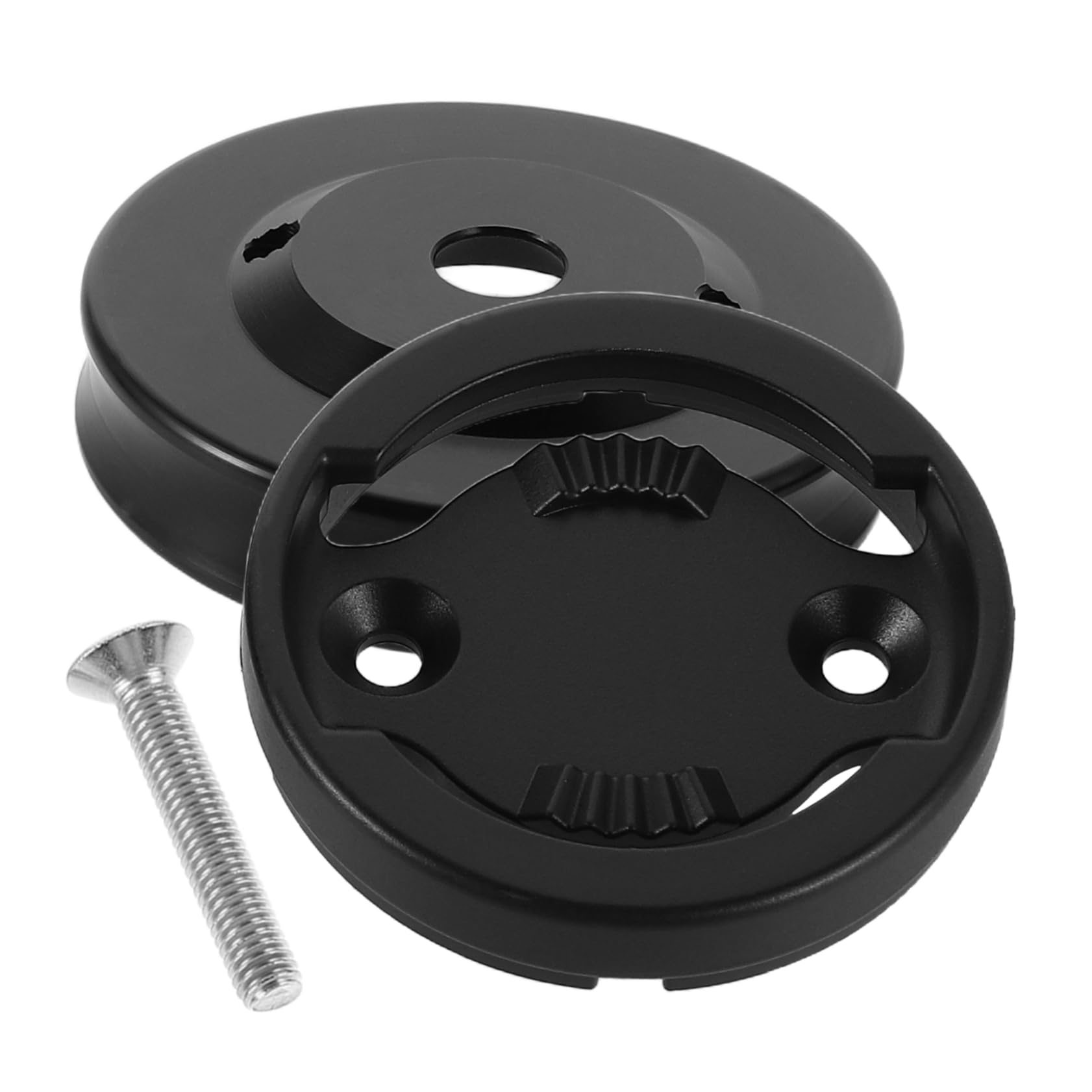 Abaodam 1 Set Aluminum Alloy Hat Headset Cover Road Cycling Computer Mount Black Plastic Bike Headset Cover Bicycle Handlebar Computer Mount