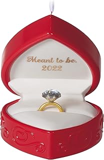 Hallmark Keepsake Christmas Ornament 2022, Meant to Be Engagement, Porcelain