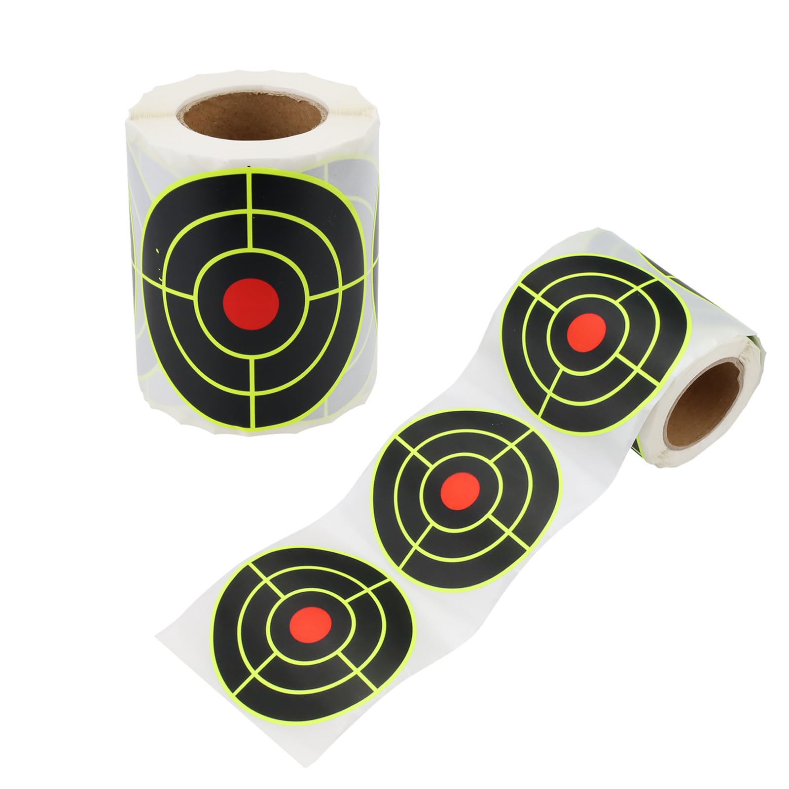 Cibles en Papier de 7,6 cm pour Stand de tir, Autocollants réactifs à Effet Jaune, Accessoires Ronds en Papier pour l'entraînement au tir au Pistolet à Plomb.