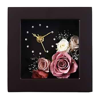 ⚫️プリザーブド壁時計⚫️ プリザーブドフラワー 花 ギフト プレゼント 花時計 送料無料 額
