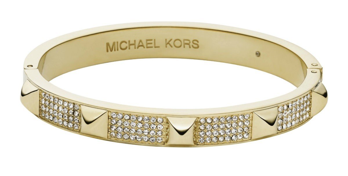 Michael Kors Pave Studded Gold-Tone Bangle Mkj3822710