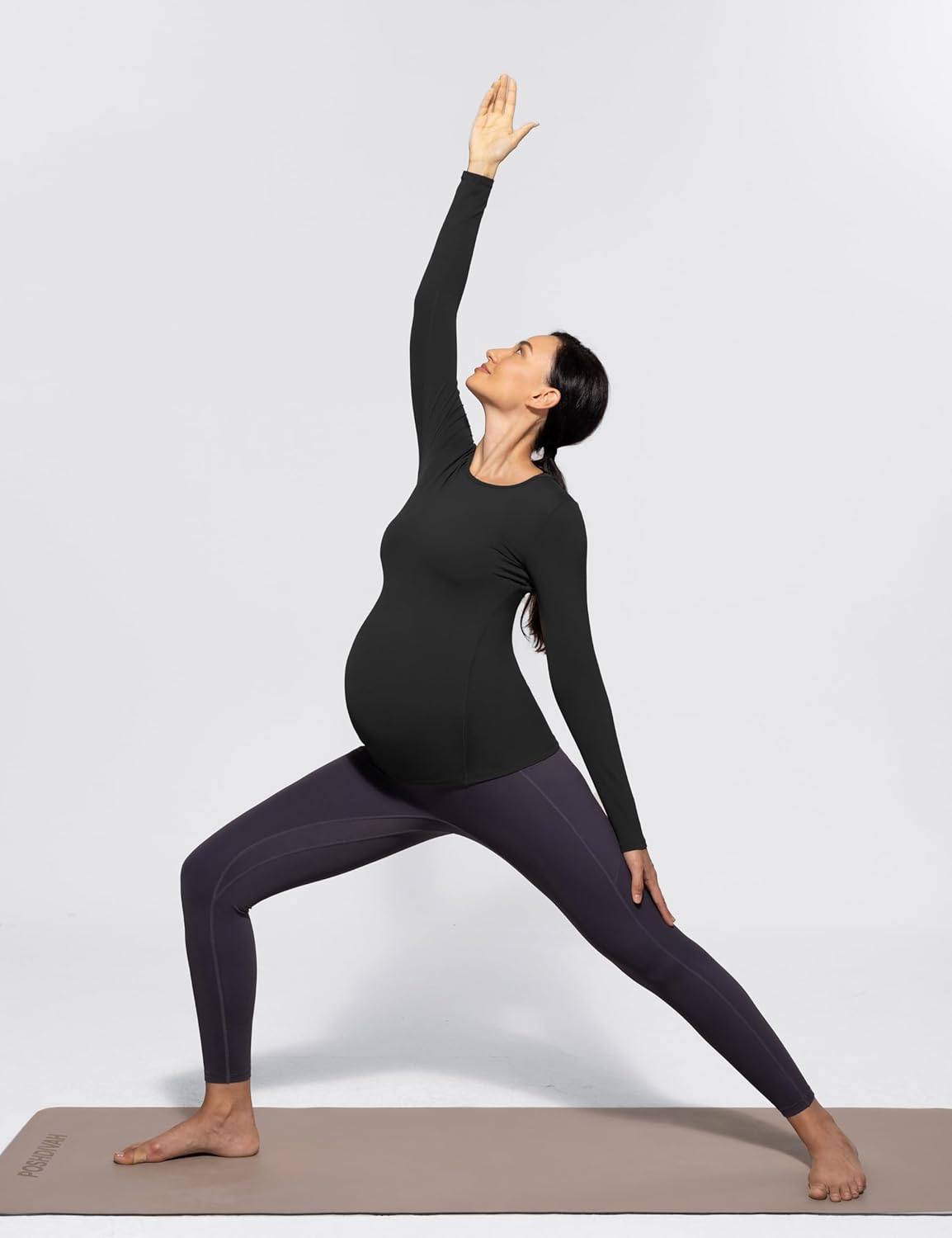 POSHDIVAH Women's Maternity Long Sleeve T Shirts Scoop Neck Pregnancy Tee Top Mama Clothes - Image 6