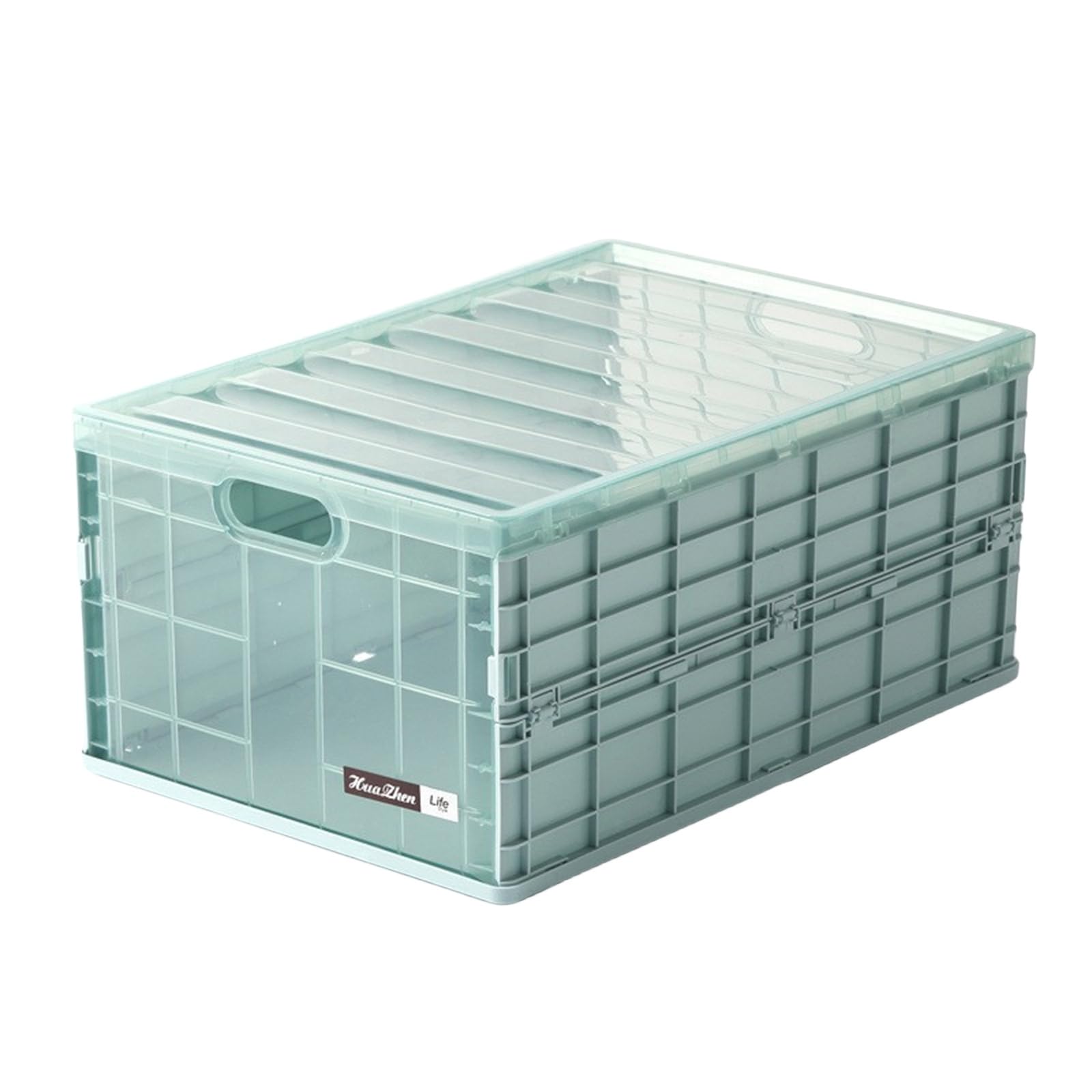 Scatole per Armadio con Coperchio Scatola Di Archiviazione In Plastica Scatola Di Archiviazione Trasparente Pieghevole Con Coperchio-F 44 * 30 * 21 Cm-Un