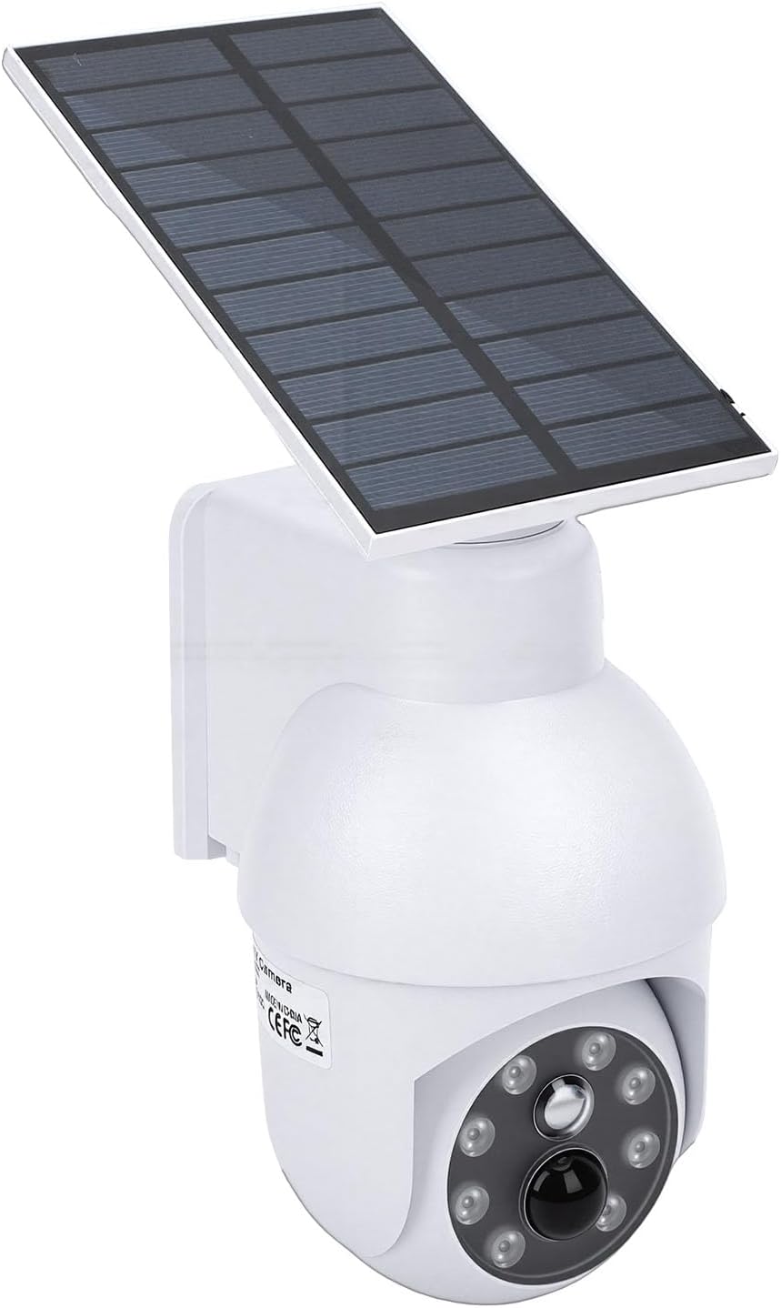 Solar Security Light with Solar Panel, 540LM Motion Sensor Outdoor, IP64 Water Proof, Simulation Camera LED Light for Yard, Backyards, Sheds, Driveways, Back Doors
