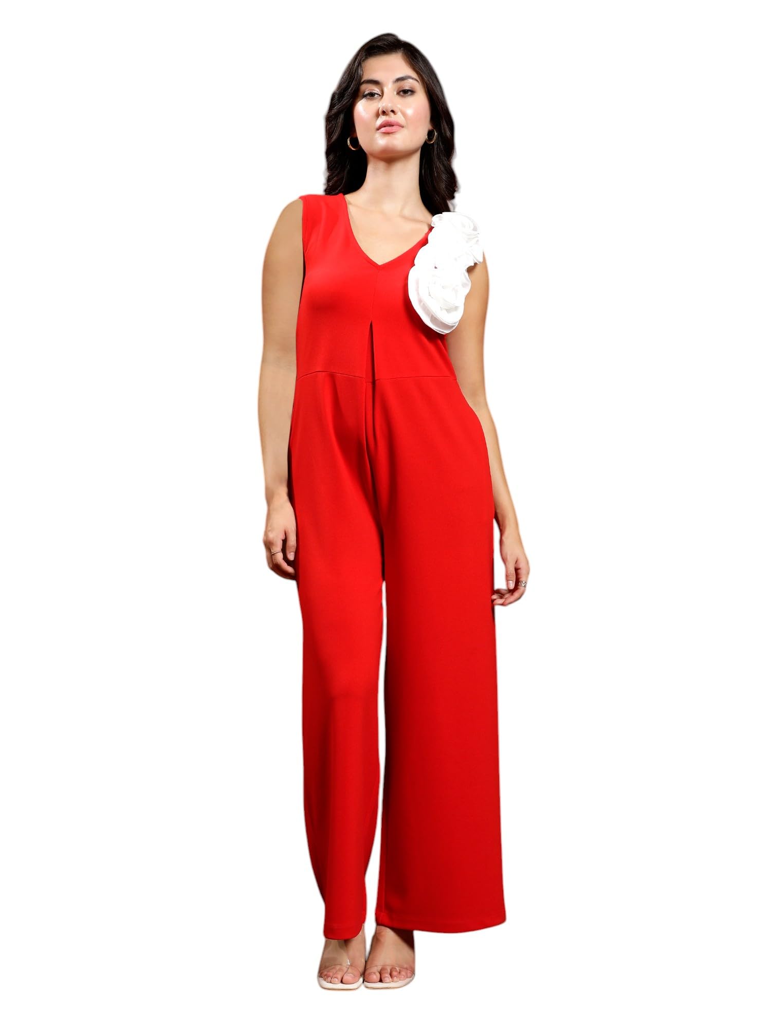 poshbery Red Flower Patch Jumpsuit-picture-13