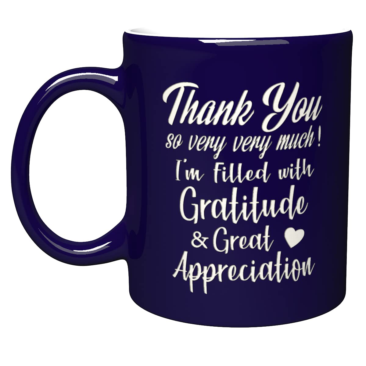 NM NEXTMUG Engraved Cobalt Blue&White Ceramic Coffee Mug - Thank You So Very Very Much Gratitude Appreciation - Thanksgiving Gift Cup for Bonus Grand Mom Dad Family Friends Coworkers Teacher Boss