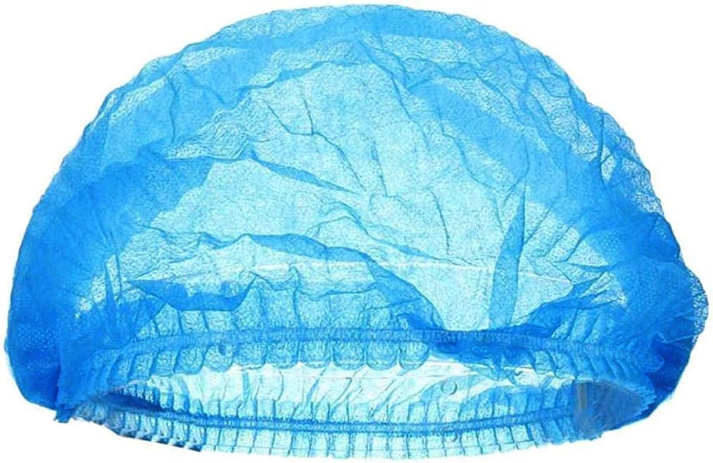 Disposable cap,Mob Caps,Hair Net Cap,100pcs,elastic Free Size,for Cosmetics, Beauty, Kitchen, Cooking, Home Industries, Hospital (Blue)