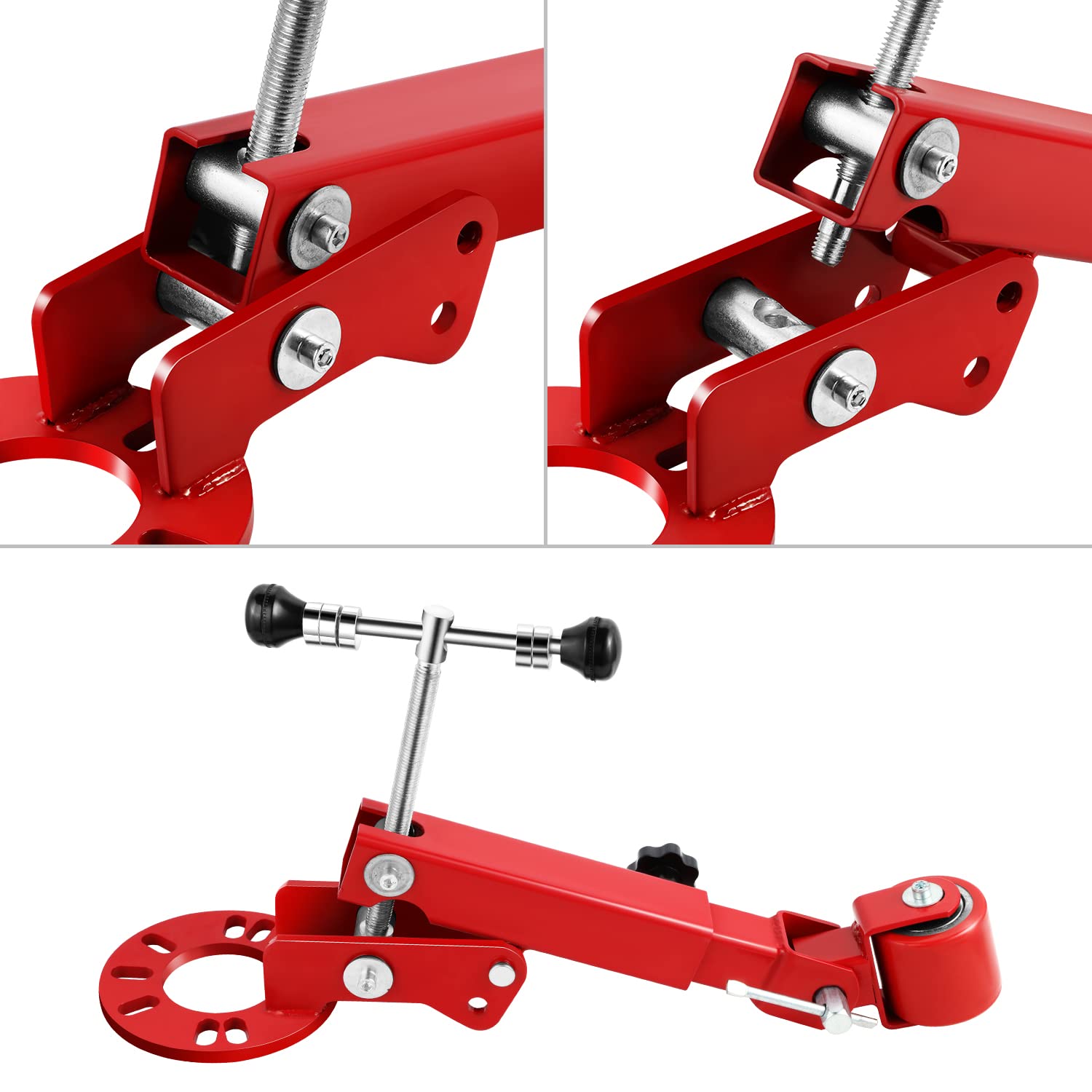 DNA MOTORING TOOLS-00250 Fender Roller Reforming Extending Tool Heavy Duty Wheel Arch Roller Flaring Former for Automobile Maintenance, Red