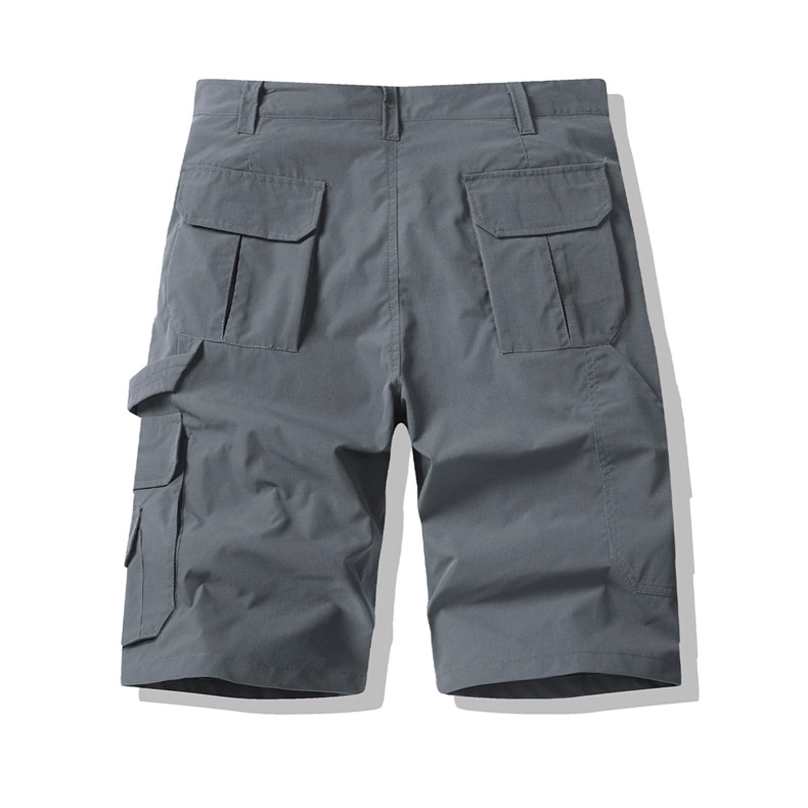 Men's Cargo Pants Workwear Outdoor Hiking Straight Leg Utility Trousers with Multiple Pockets for Casual (Grey, 34)