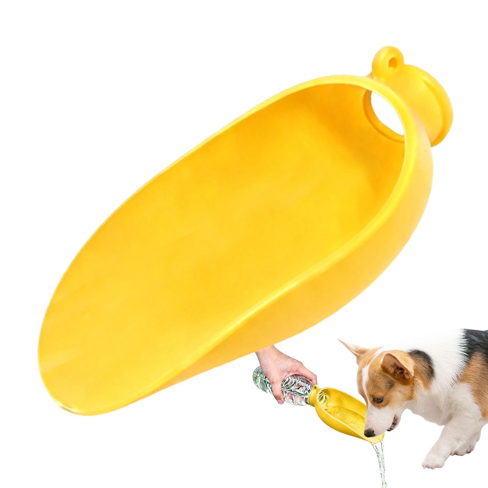 Silicone Portable Dog Water Dispenser, No Wet Beard Foldable Pet Water Bowl With Universal Bottle Cap, Leak Proof Dog Waters Bottle For Outdoor Walking Hiking Travel Camping